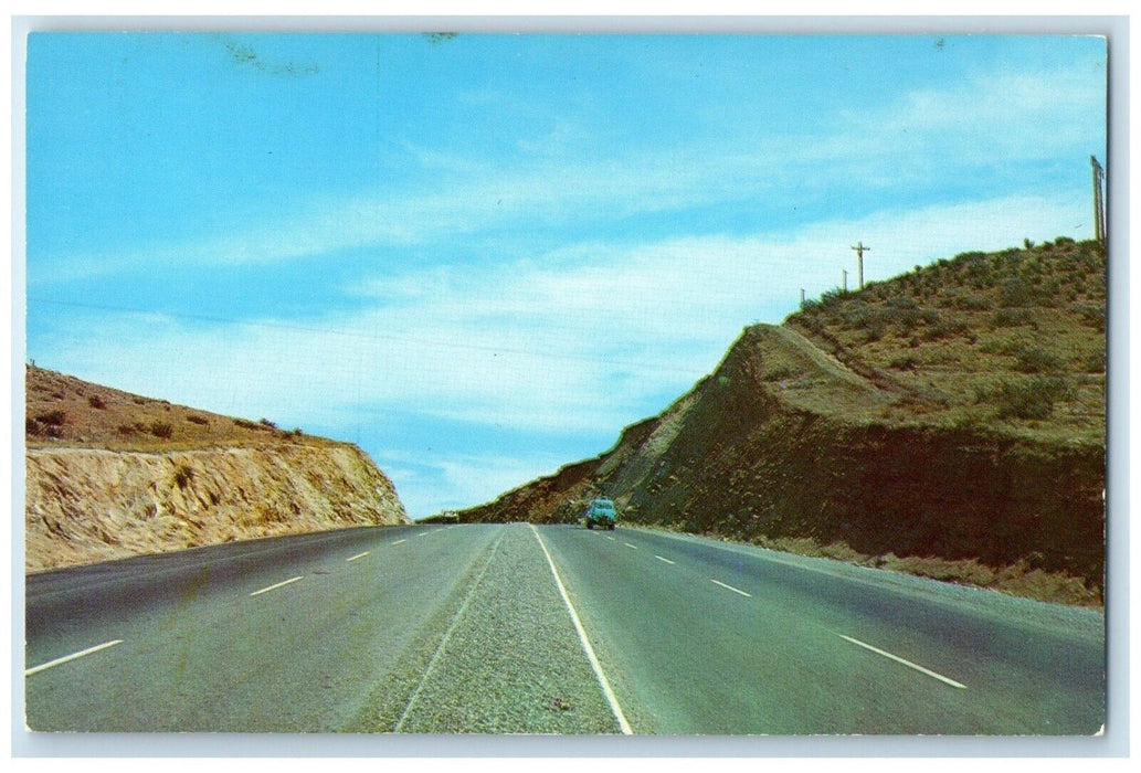 c1960 San Augustine Pass Classic Car Road Alamogordo New Mexico Antique Postcard