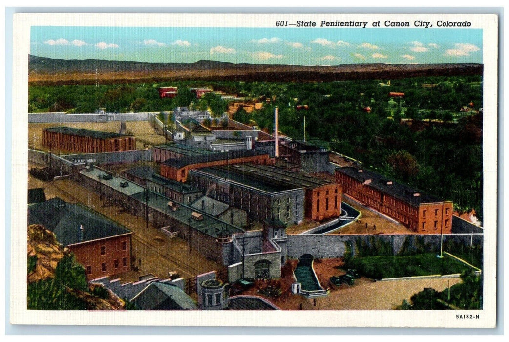 c1930's Bird's Eye State View Of Penitentiary At Canon City Colorado CO Postcard