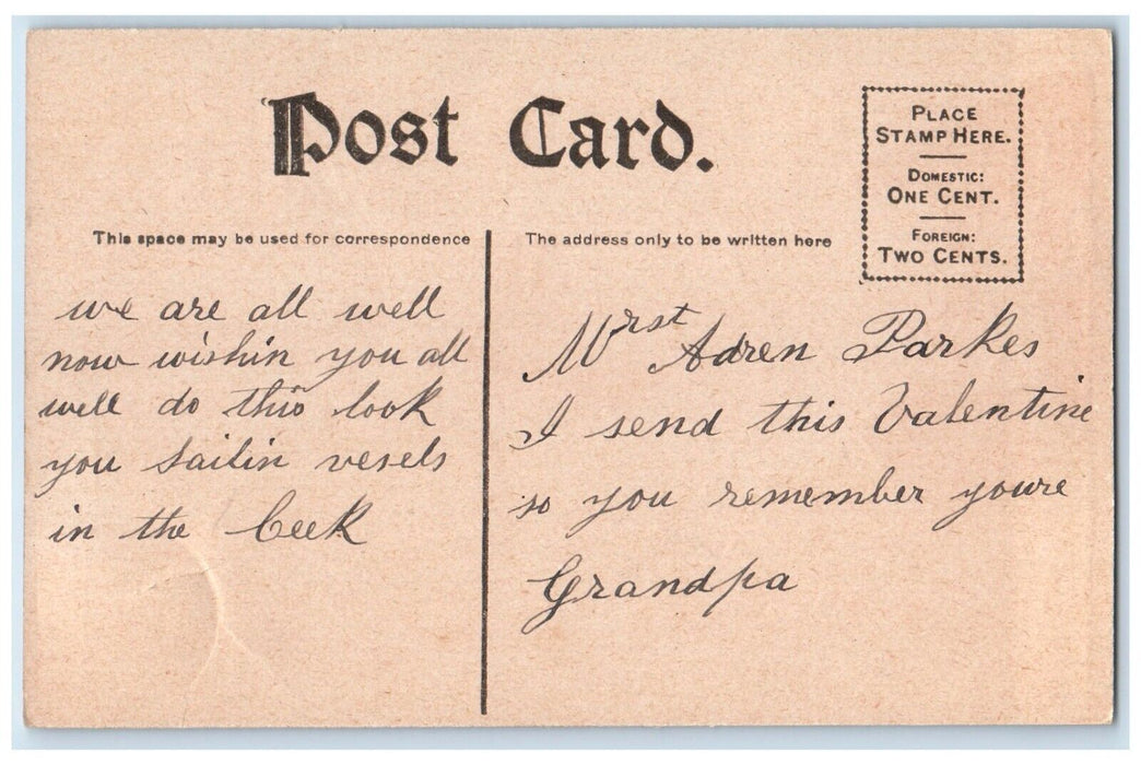 c1910's Man Steamer Ship Here Goes For The Waiter Wagon Posted Antique Postcard