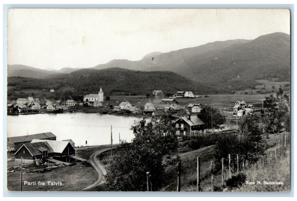 1937 Talvik Finnmark Norway H Benonisen Photograph RPPC Photo Postcard