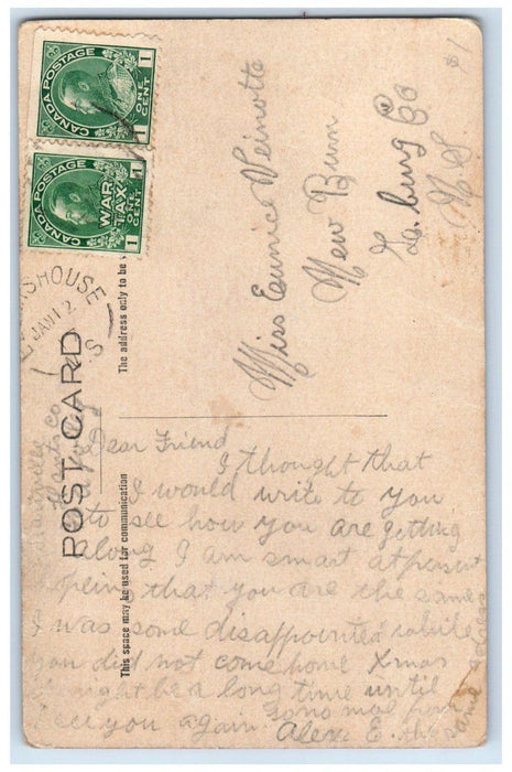 c1910's Wanted One Man Woman Lunenburg Co. Nova Scotia NS Canada Posted Postcard