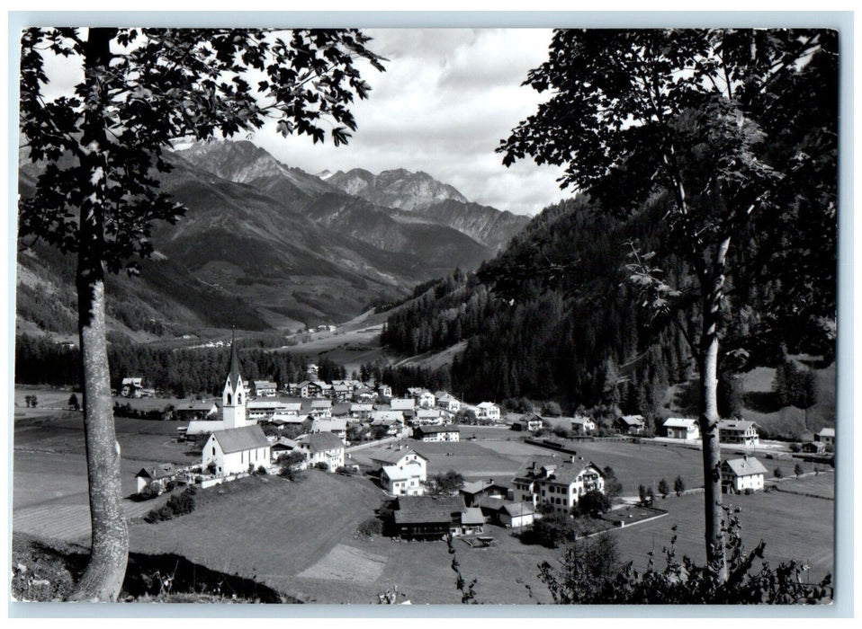 1967 Hotel Schwarzenstein Luttach Village in North Italy RPPC Photo Postcard
