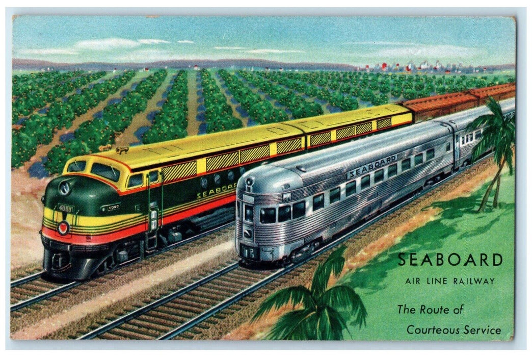 Seaboard Air Line Railway Route Of The Silver Meteor New York Florida Postcard