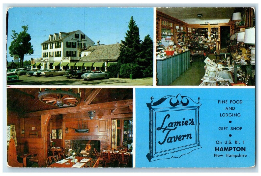 1960 Lamie's Tavern Dining Room Hampton New Hampshire NH Multiview Postcard