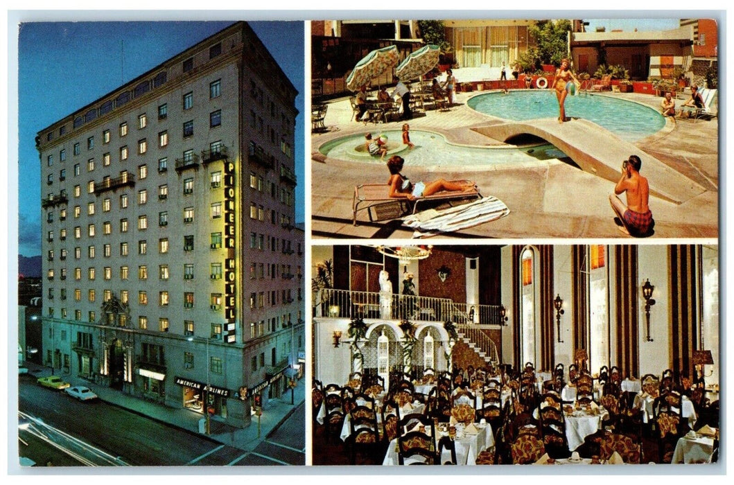 c1950's Pioneer International Hotel Tucson Arizona AZ Multiview Vintage Postcard