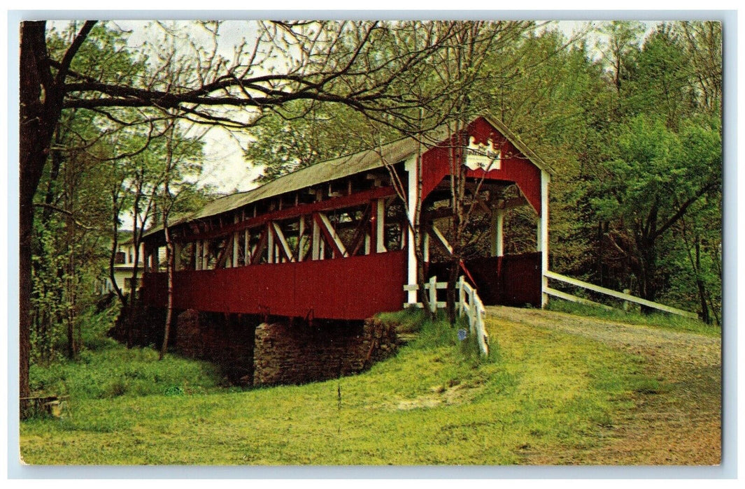c1950's Trostletown Covered Bridge Johnstown Pennsylvania PA Vintage Postcard