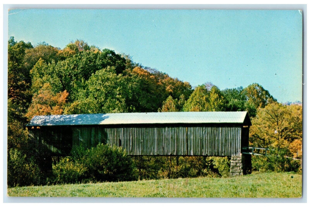 The Hune Covered Bridge Lawrence Township Washington County Marietta OH Postcard