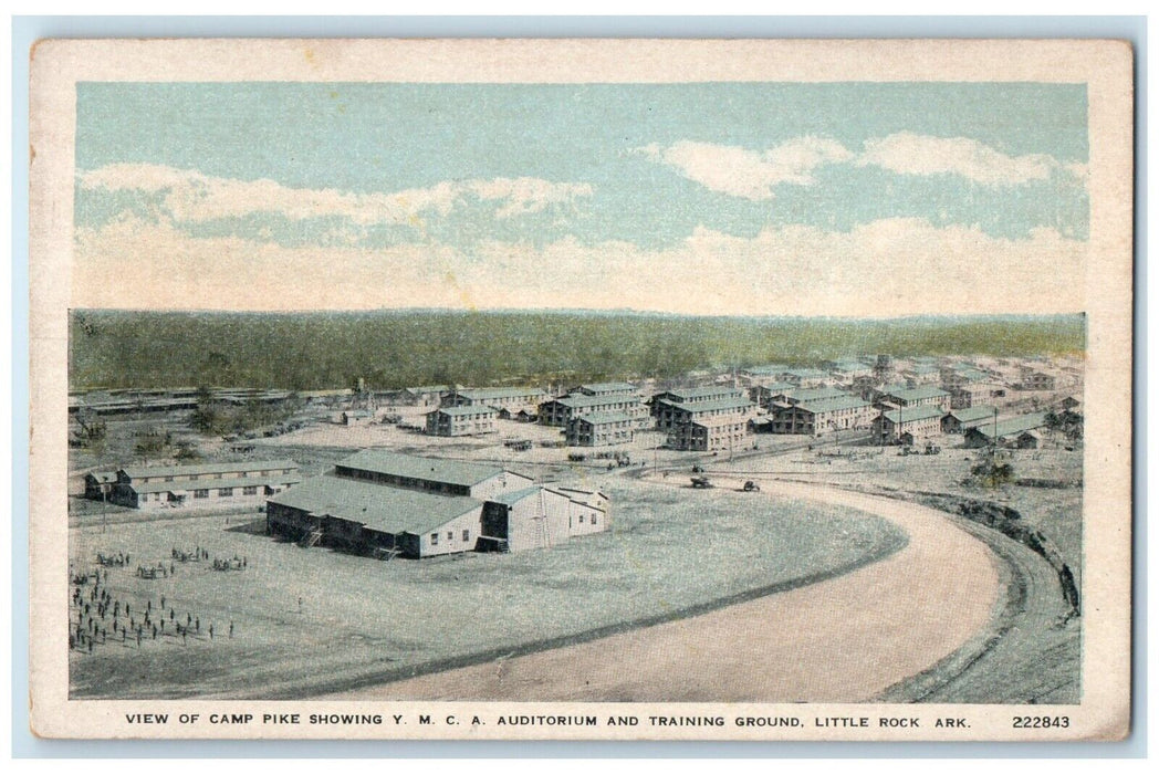 c1920 Camp Pike YMCA Auditorium Training Ground Little Rock Arkansas AR Postcard