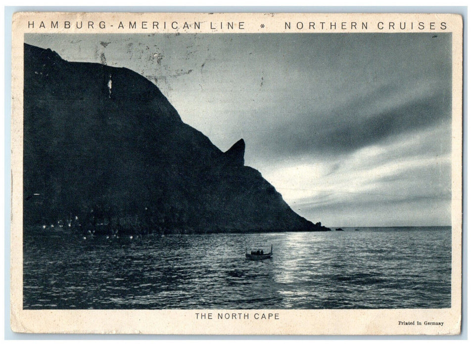 1930 Reliance Steamer Cruise Hamburg American Line North Cape Norway Postcard