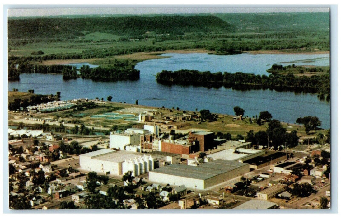 c1960 Aerial View Heileman Brewery La Crosse Wisconsin Vintage Antique Postcard