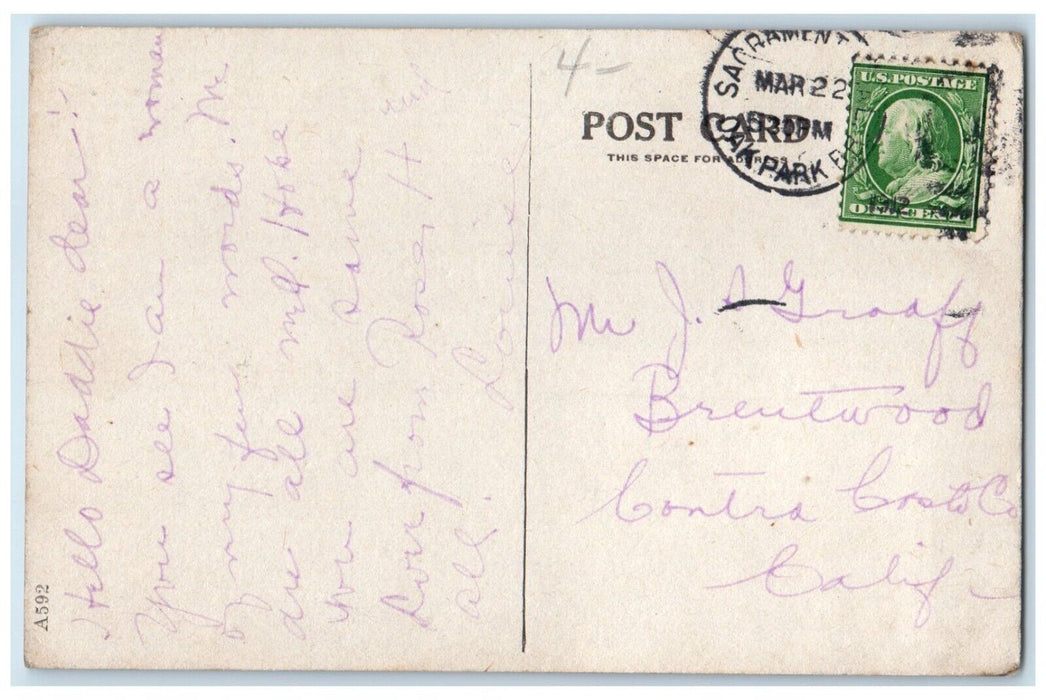 1912 I'm A Woman Of Very Few Words Brentwood California CA Antique Postcard