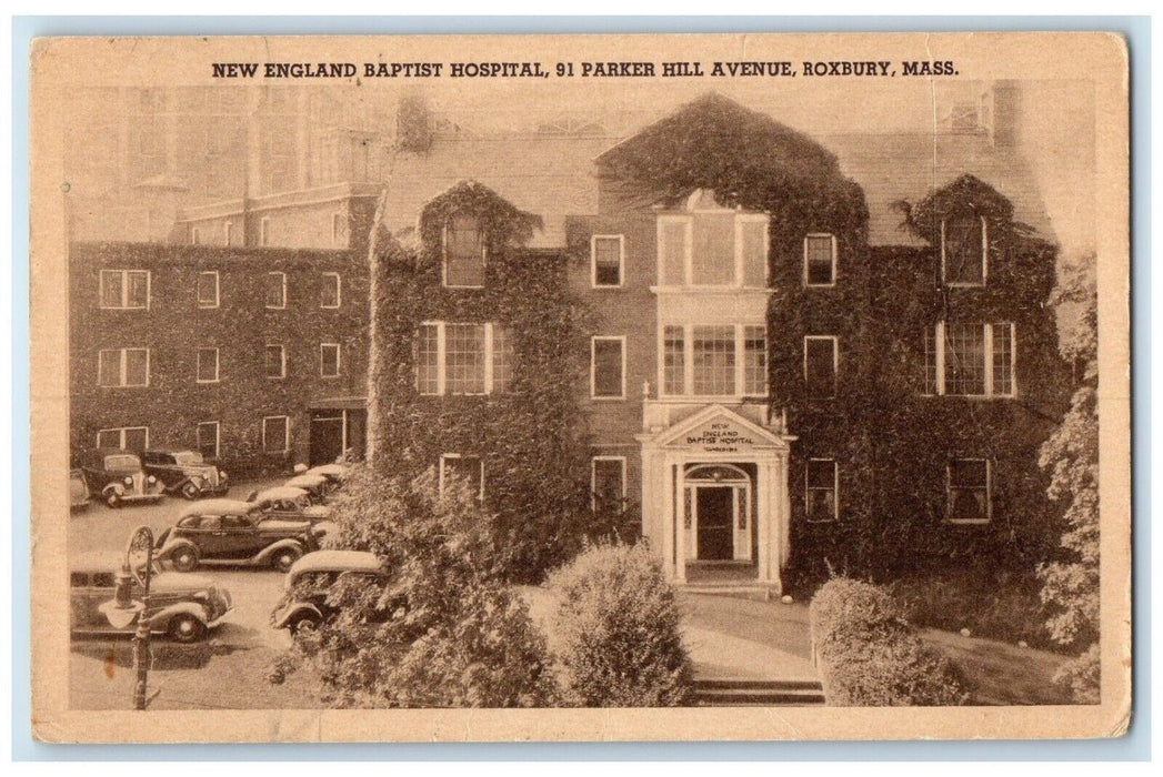 1939 New England Baptist Hospital Parker Avenue Roxbury Massachusetts Postcard