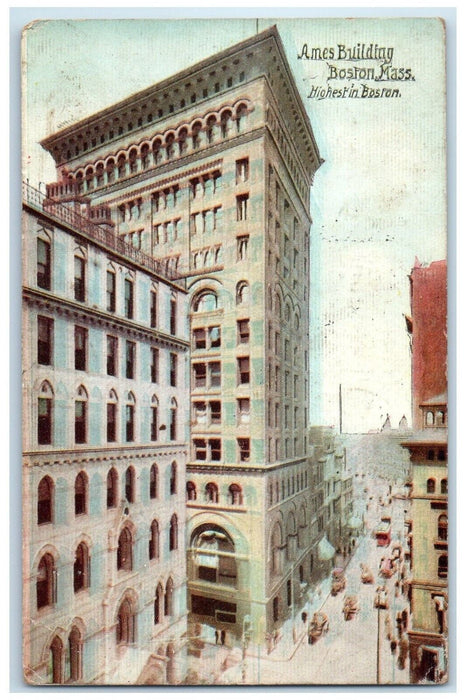 1910 Ames Building Roxbury Exterior Street Boston Massachusetts Vintage Postcard