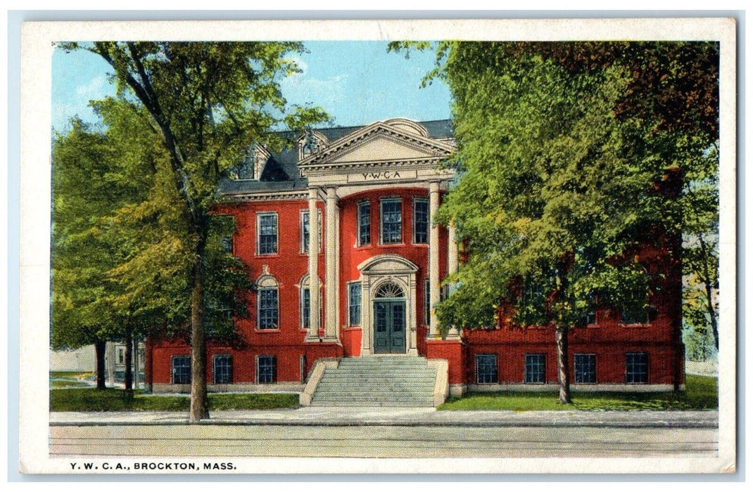 c1920 YWCA Exterior Building Brockton Massachusetts MA Vintage Antique Postcard