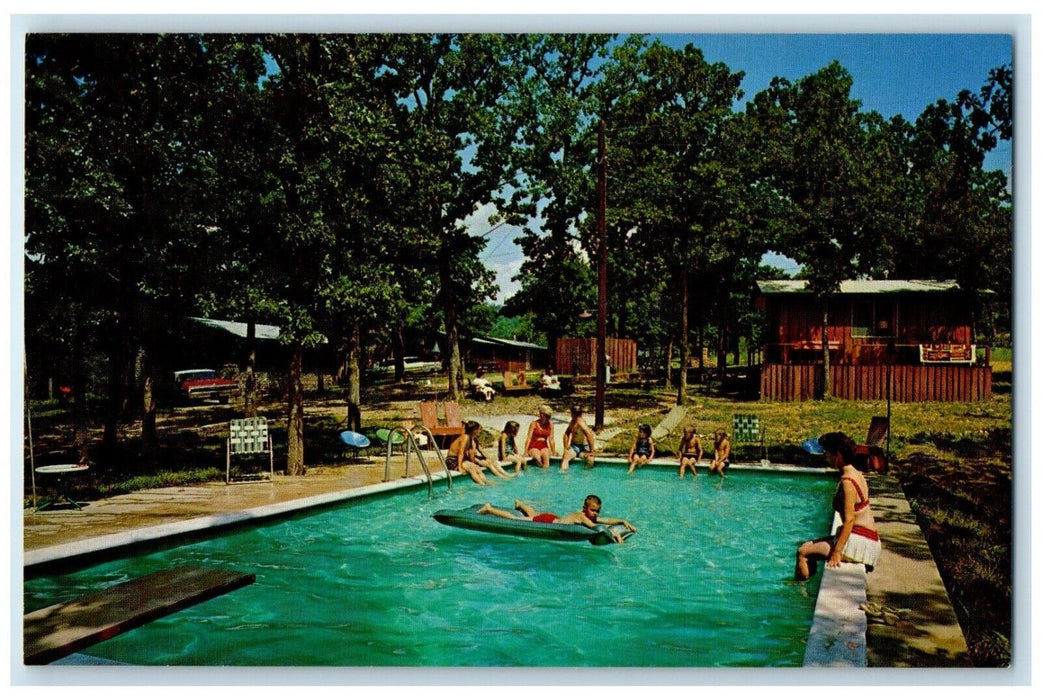 c1950's Bittersweet Lodge And Pool Reed Spring Missouri MO Vintage Postcard