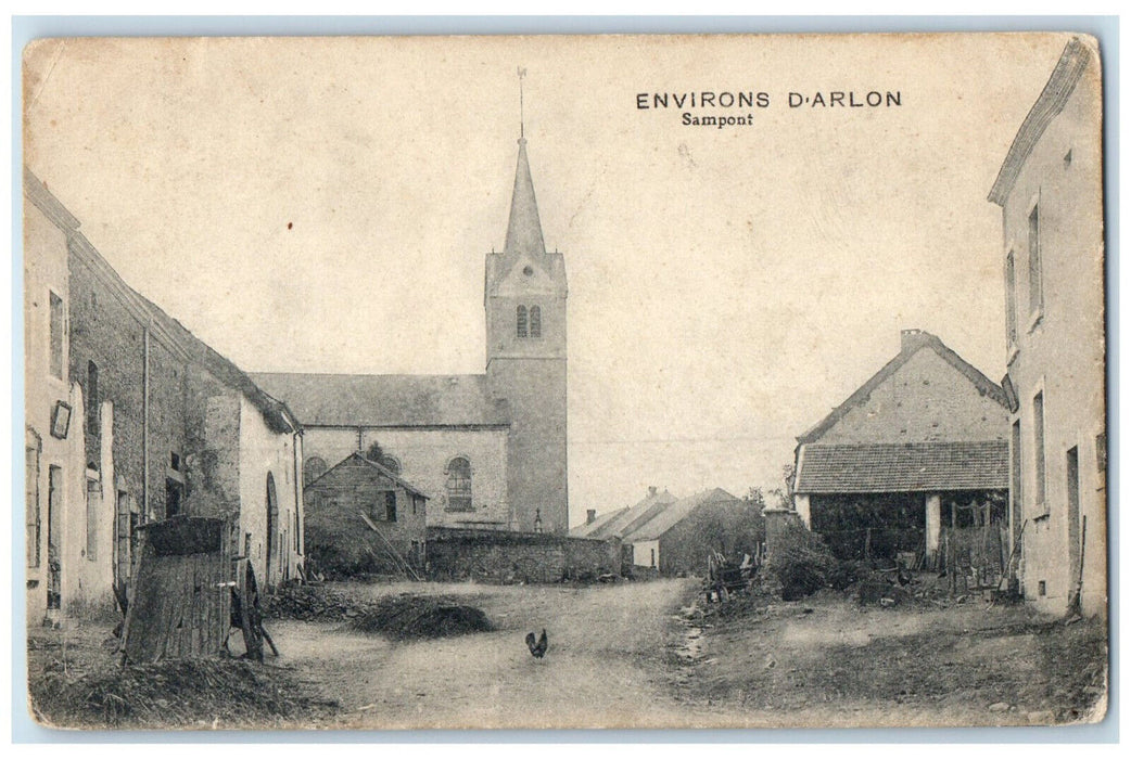 c1910 Chicken Barn Cart Environs Sampont Arlon Belgium Unposted Postcard