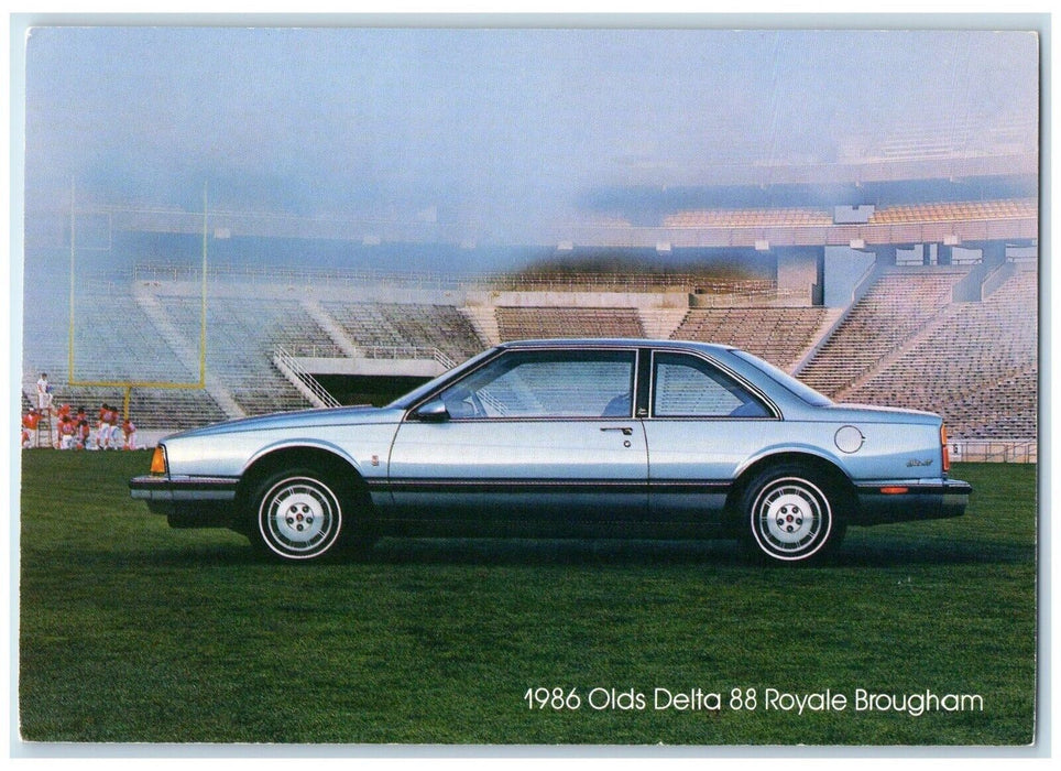 1986 Old Delta 88 Royale Brougham Car Oldsmobile Dealership Chamblee GA Postcard