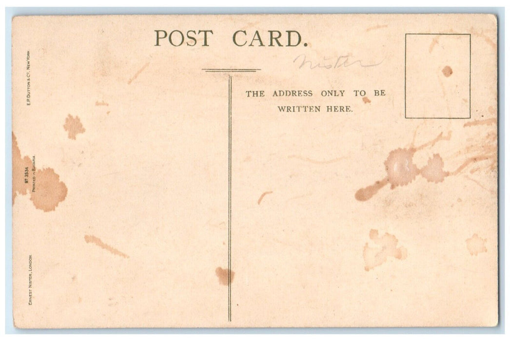 c1910's Valentine Feather Poem James Whitcomb Riley Unposted Antique Postcard