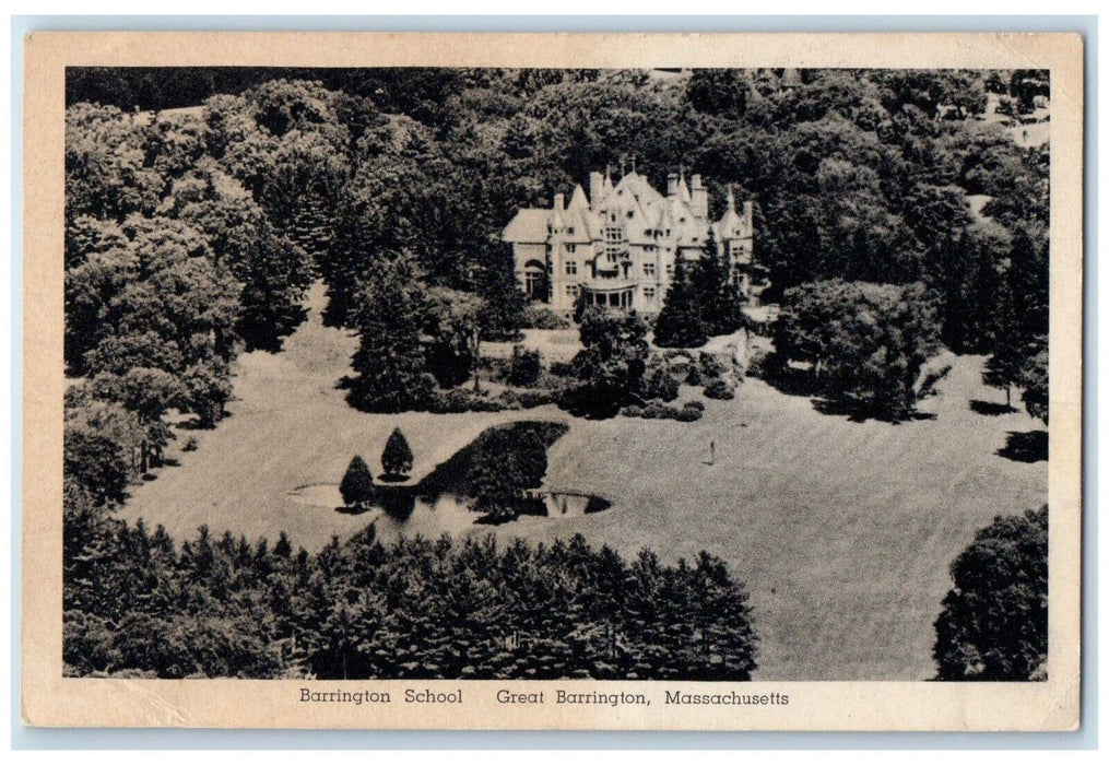 c1940 Barrington School Great Barrington Massachusetts Vintage Antique Postcard