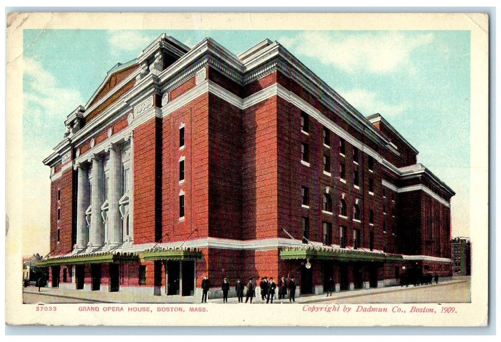 1911 Grand Opera House Exterior Building Boston Massachusetts Vintage Postcard