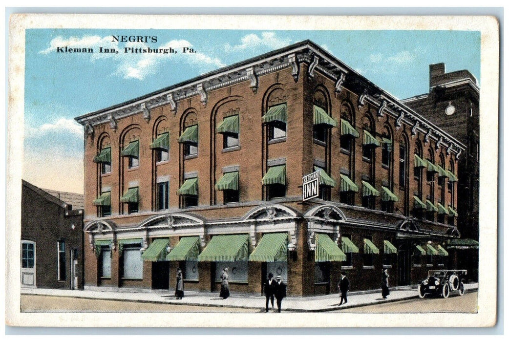 c1910 Negri's Kleman Inn Exterior Building Pittsburgh Pennsylvania PA Postcard