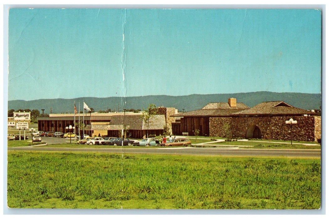 c1950's Marriott Inn Motel Hotel Cars Blacksburg Virginia VA Vintage Postcard