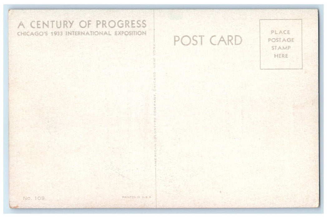 1933 General Exhibit Group Century Of Progress Chicago Illinois IL Postcard