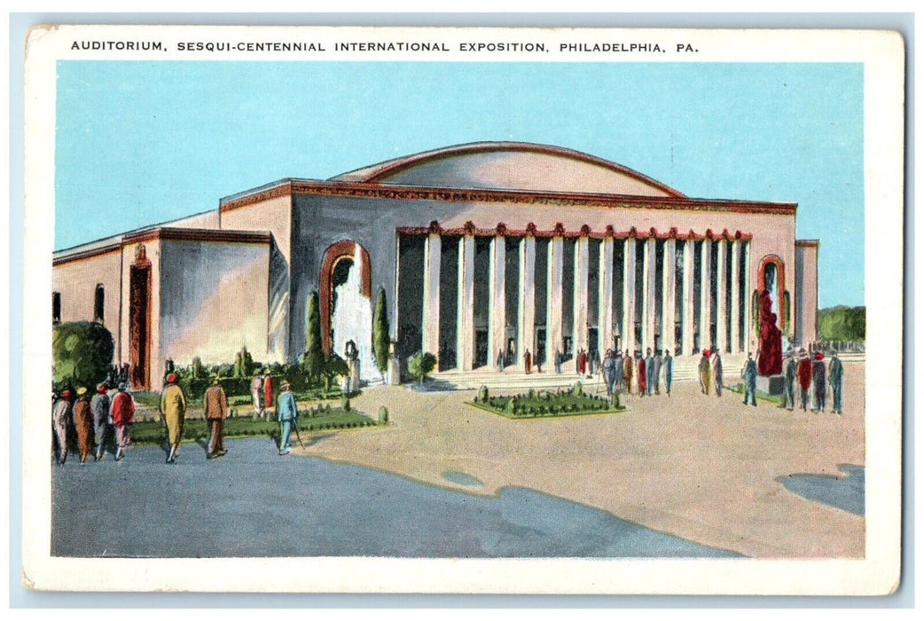 1926 Auditorium Sesqui Centennial International Expo Philadelphia PA Postcard
