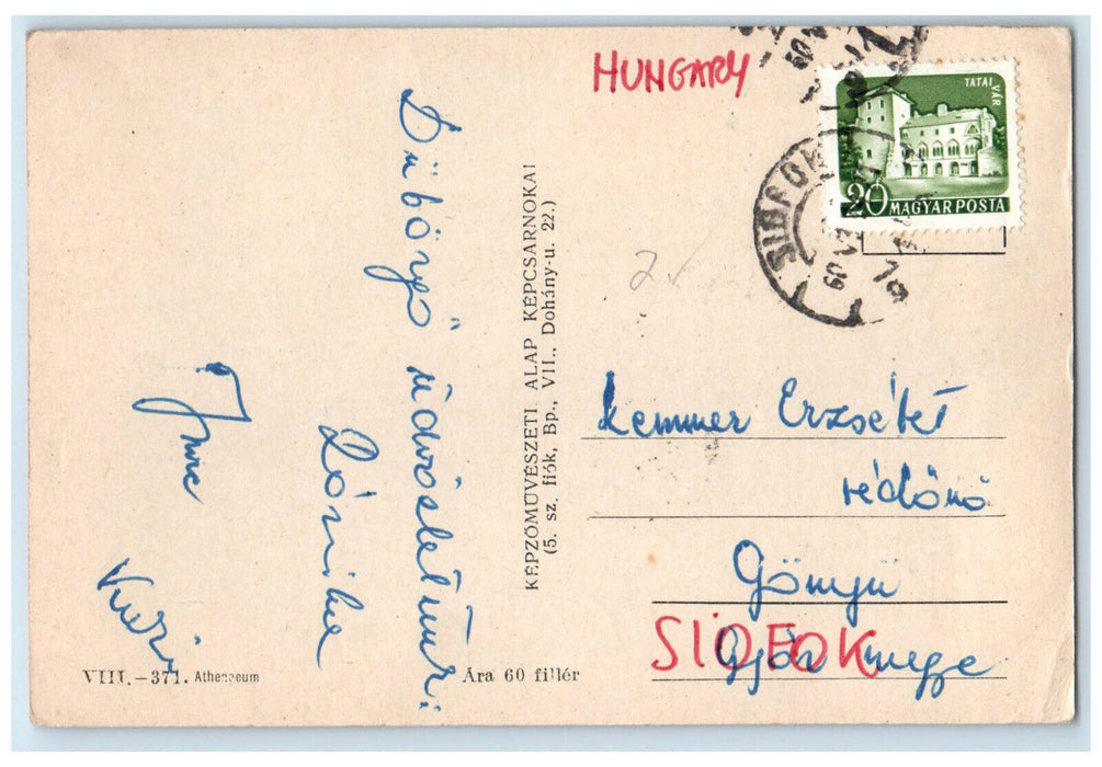 c1930's Greetings from Siofokrol Hungary Posted Vintage Multiview Postcard