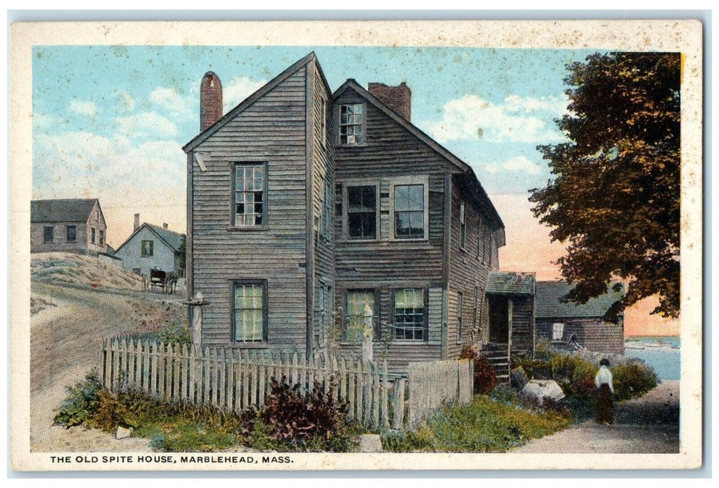 1920 Exterior View Old Spite House Marblehead Massachusetts MA Unposted Postcard
