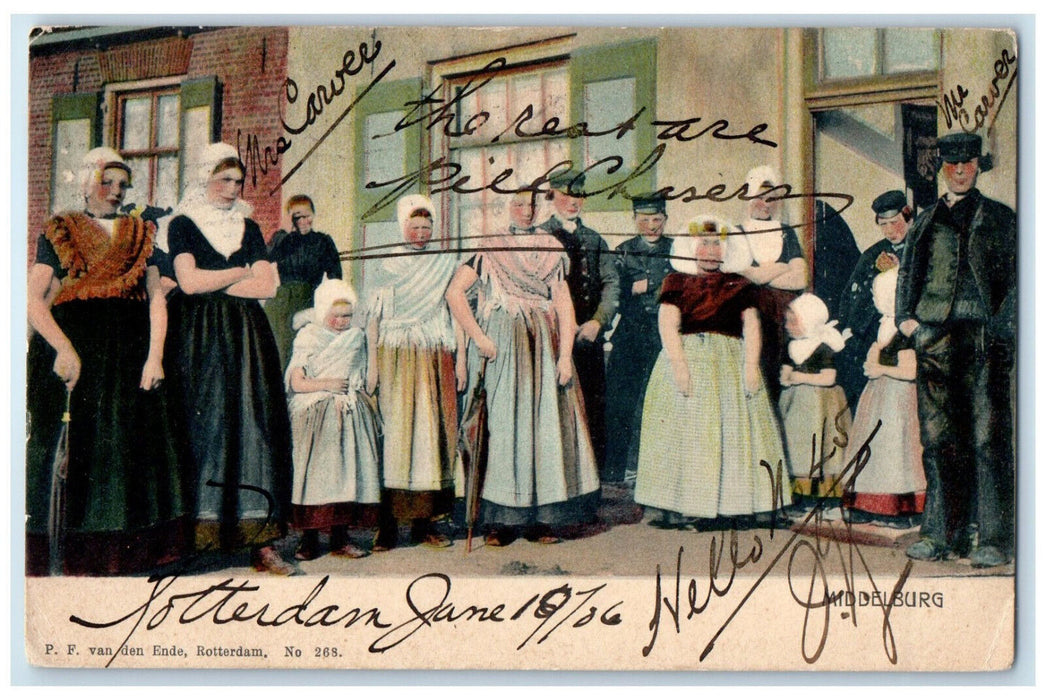 1906 Forwarded Searsport ME Taking Photos Middelburg Netherlands Postcard