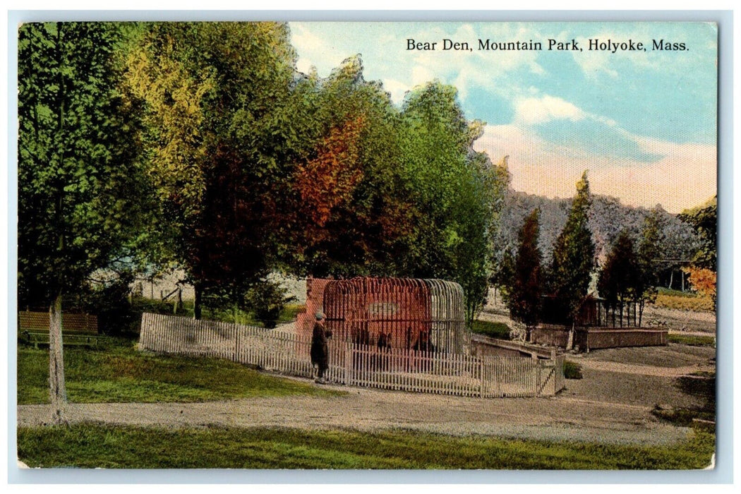 c1910 Scenic View Bear Den Mountain Park Holyoke Massachusetts Antique Postcard
