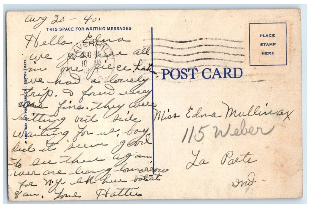 c1940 Gardens Poet Whittier Birthplace Haverhill Massachusetts Vintage Postcard