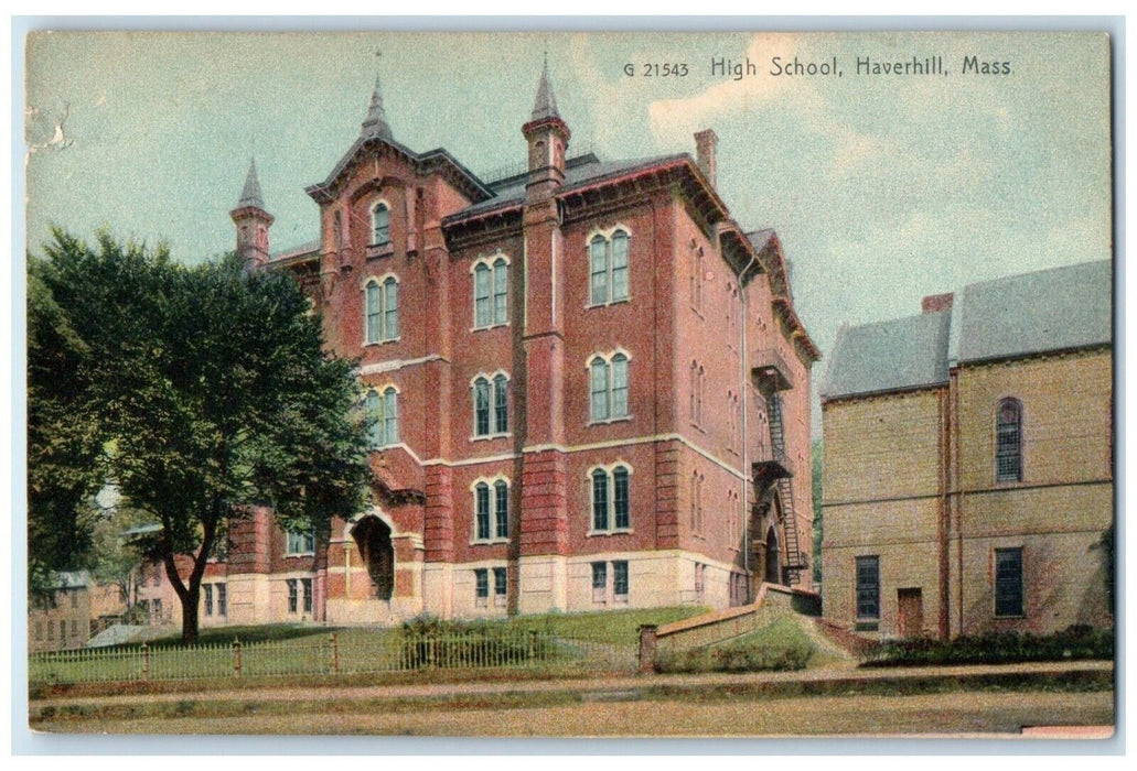 c1905 Exterior High School Building Haverhill Massachusetts MA Unposted Postcard