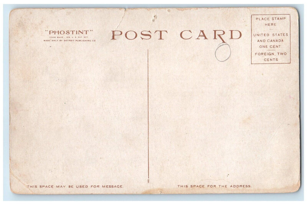 c1920 Scenic View Leyden Street Plymouth Massachusetts Vintage Phostint Postcard