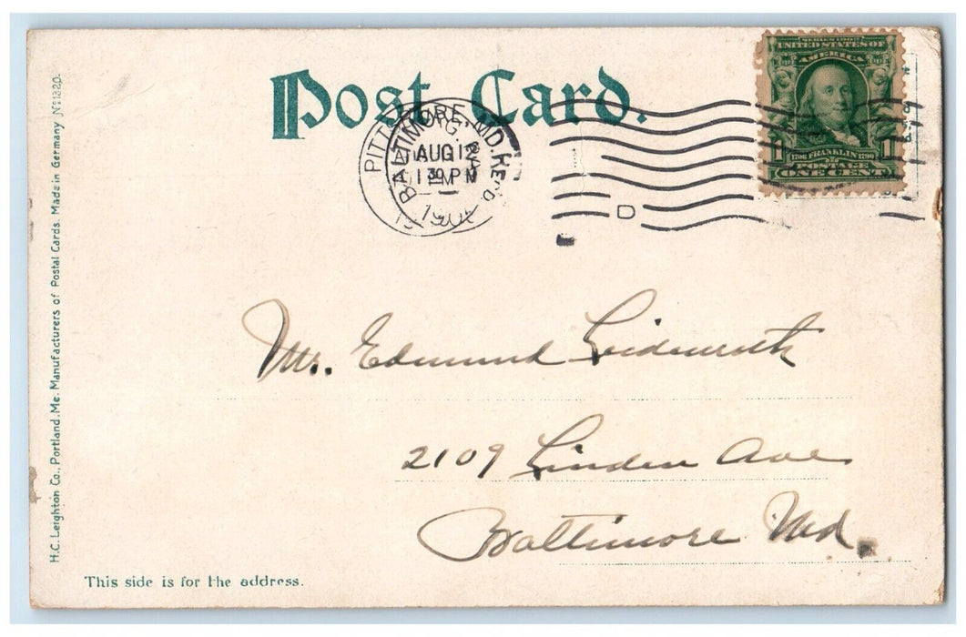 1906 Entrance Highland Park Exterior Building Pittsburg Pennsylvania PA Postcard