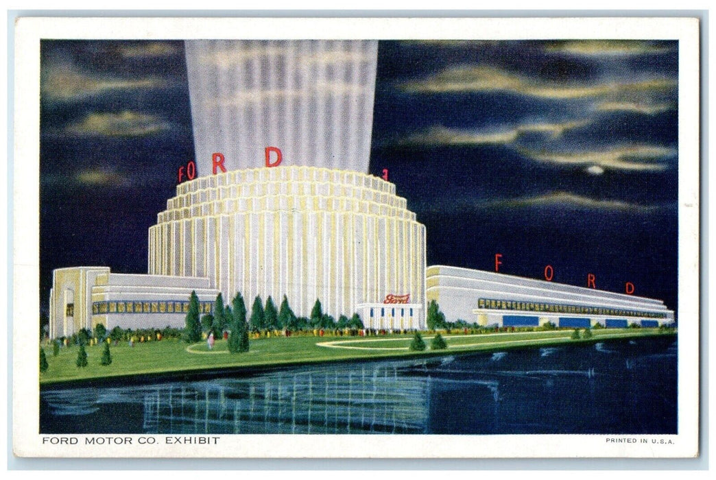 Ford Motor Co. Exhibit Ford Exposition Building World's Fair Chicago IL Postcard