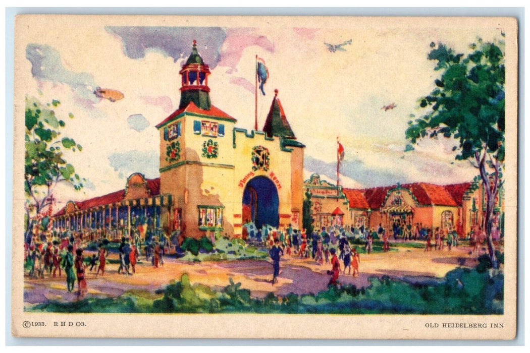 1933 Oil Heidelberg Inn A Century Of Progress Chicago Illinois IL Postcard