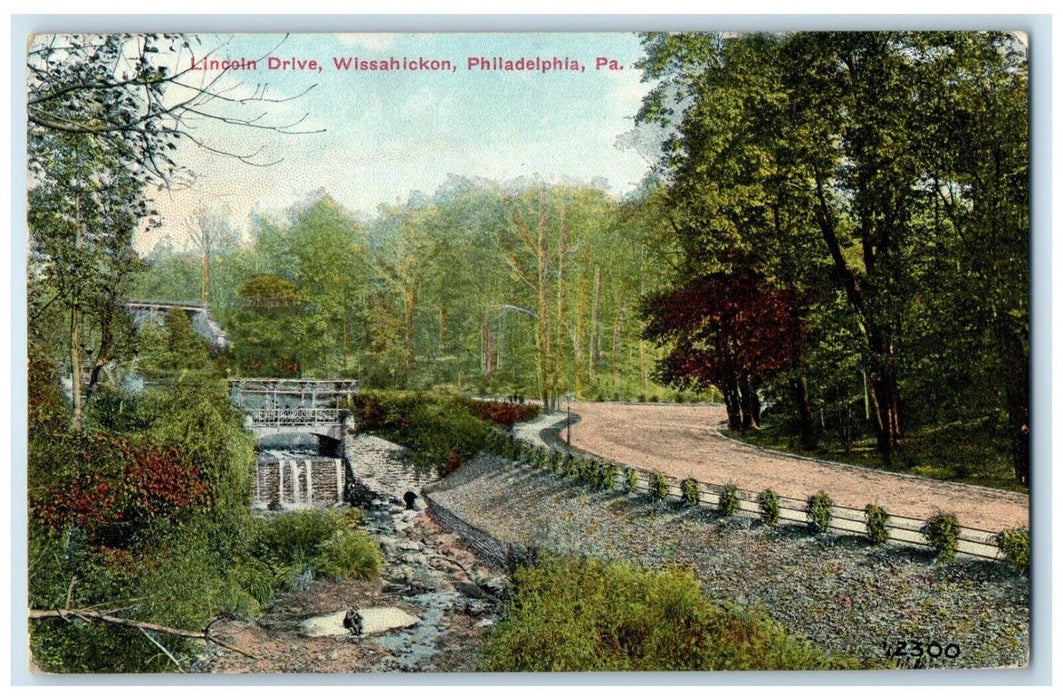 1910 Lincoln Drive Wissahickon Road Street Philadelphia Pennsylvania PA Postcard