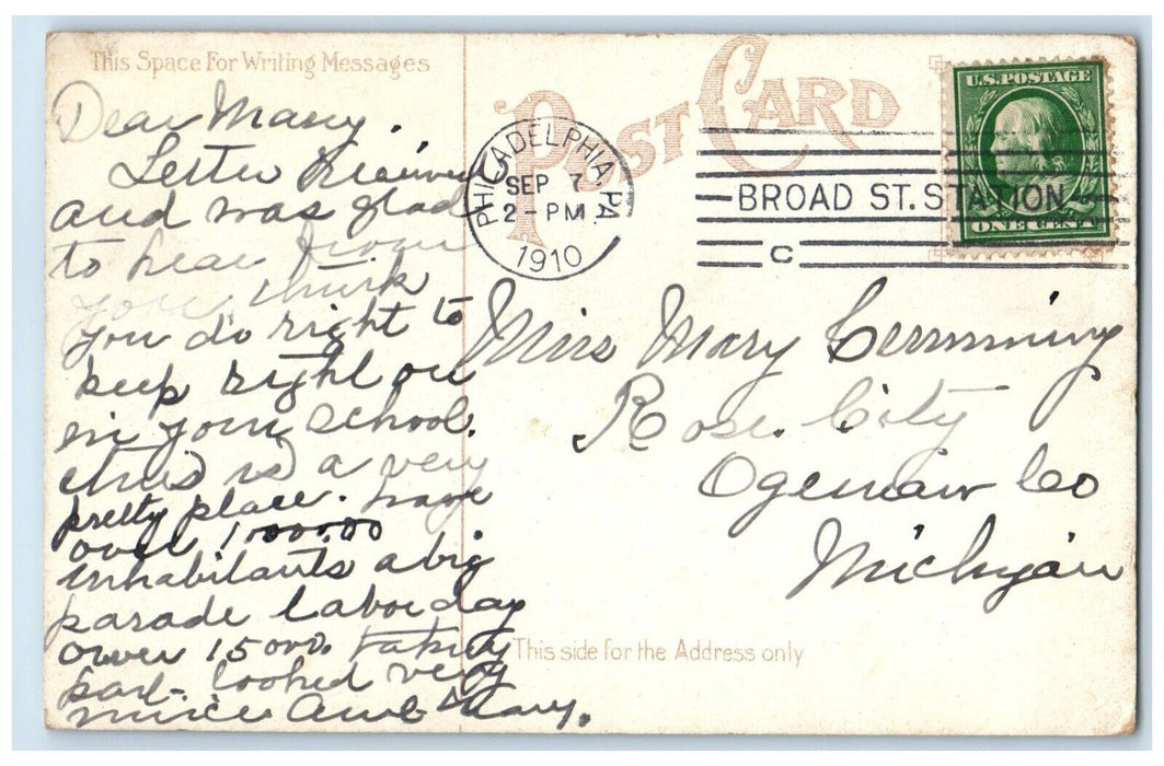 1910 Lincoln Drive Wissahickon Road Street Philadelphia Pennsylvania PA Postcard