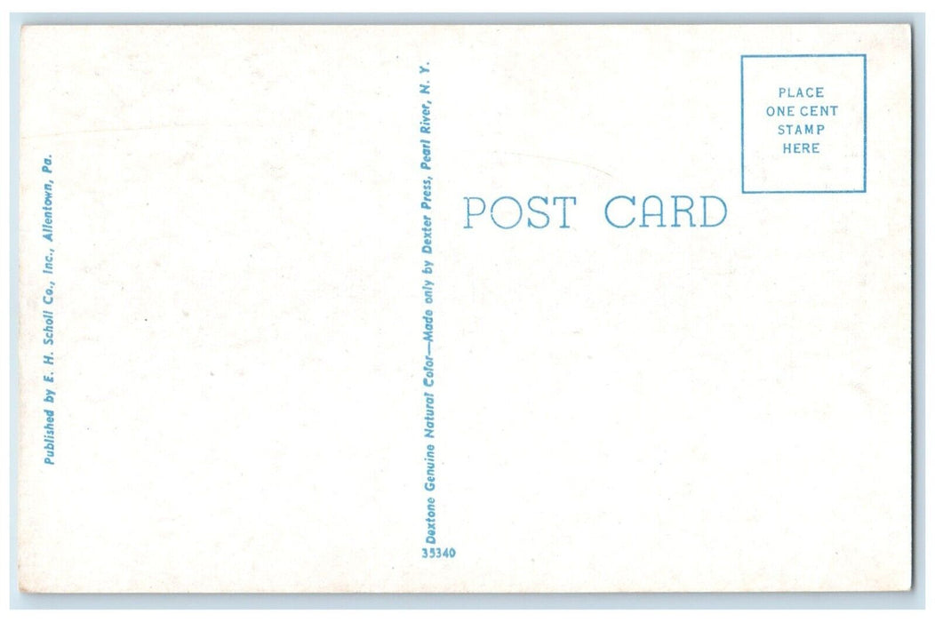 c1960 West City Fountain Bench Allentown Pennsylvania Vintage Antique Postcard