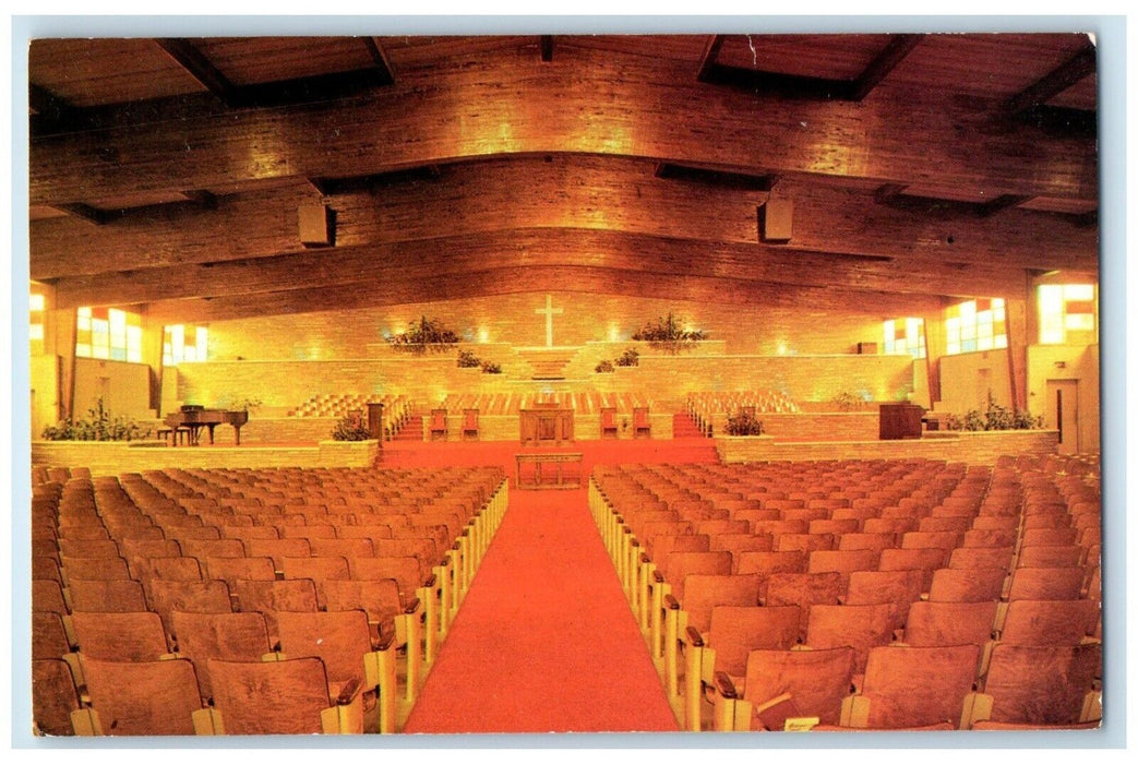 1960 Interior View Gilead Baptist Church Allen Park Michigan MI Vintage Postcard