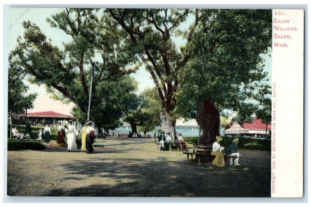 c1905 Salem Willows Park Exterior Salem Massachusetts Vintage Antique Postcard