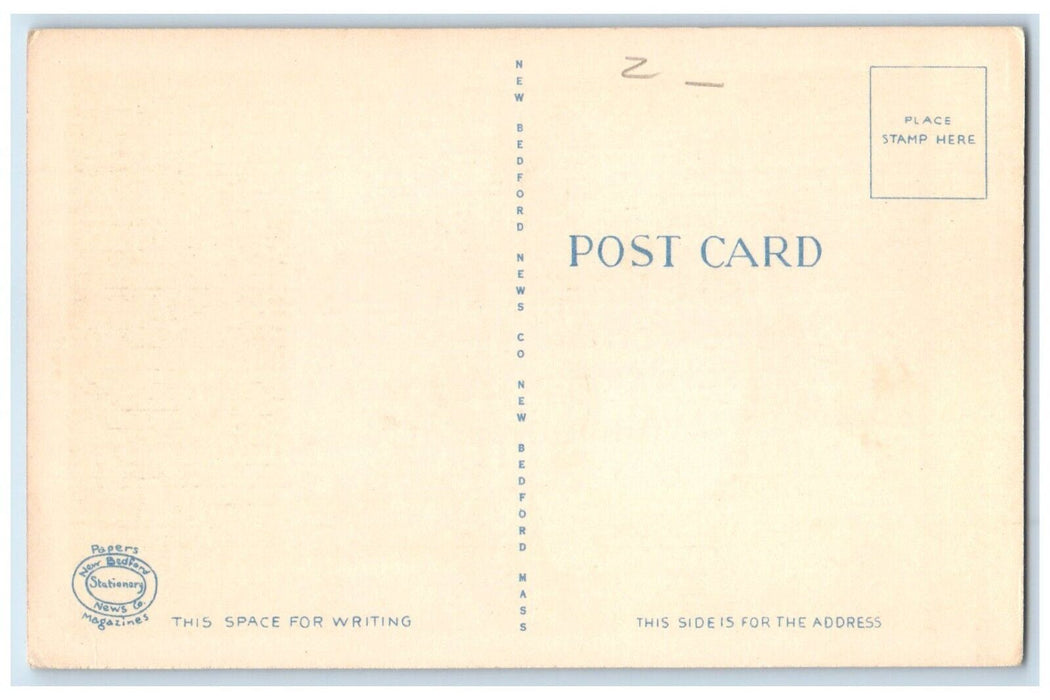 c1940 Butlers Flat Light-House Exterior Sea New Bedford Massachusetts Postcard