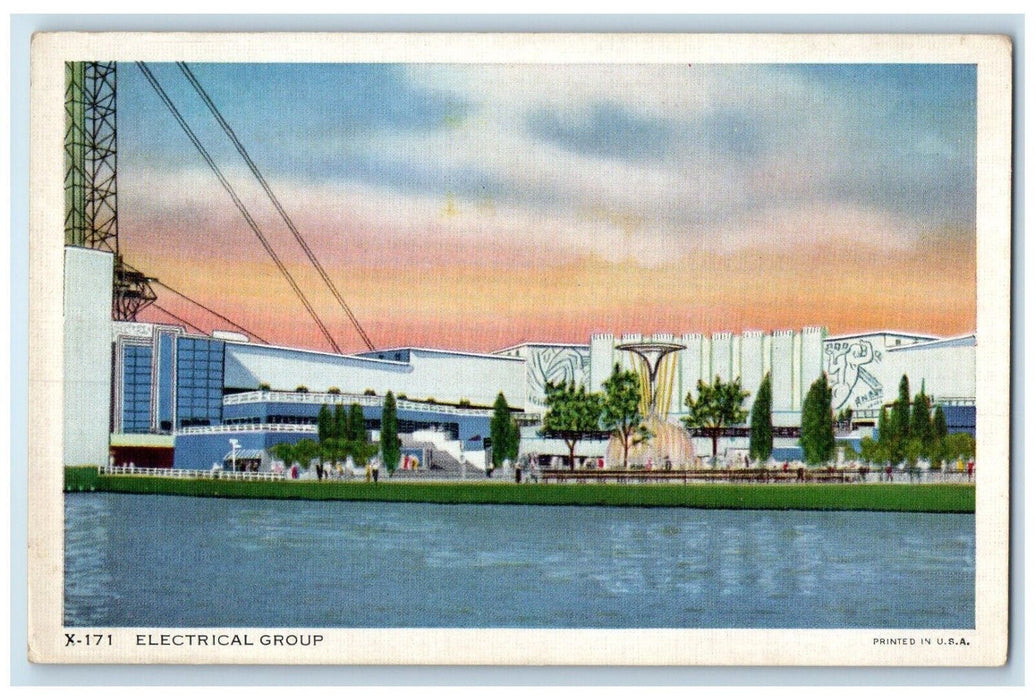 1934 Electrical Group Century Of Progress International Exposition Postcard