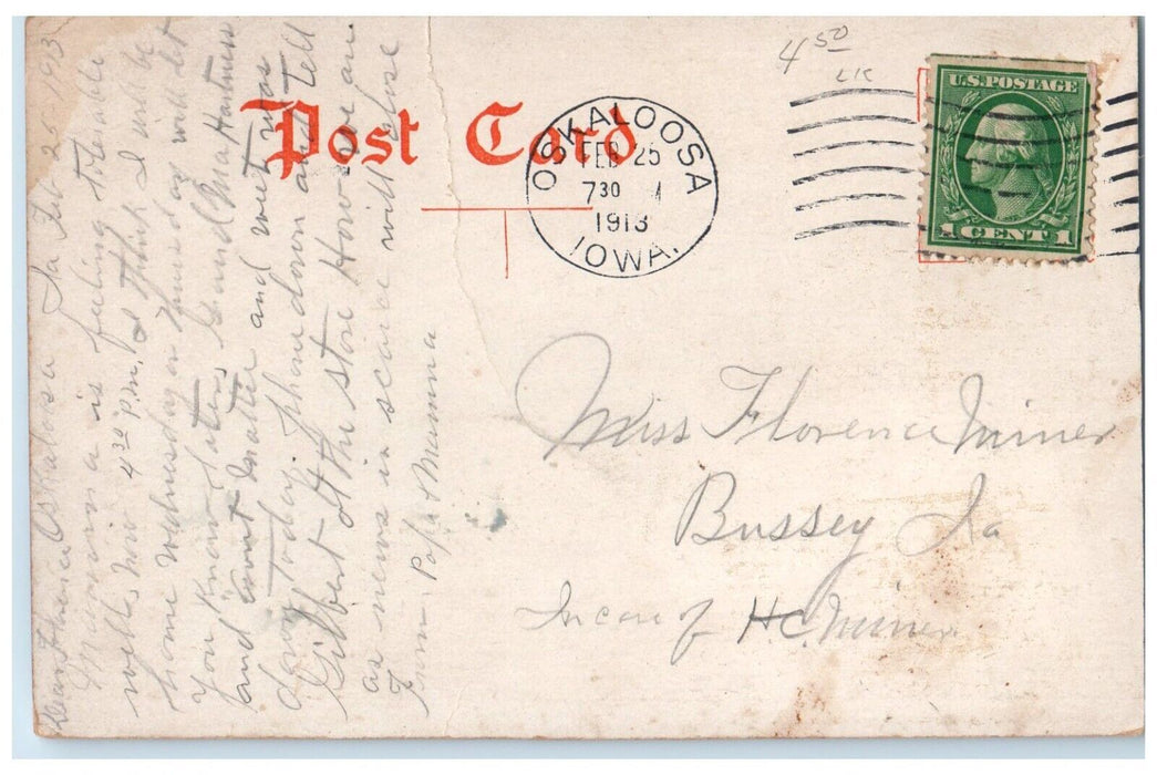 1913 Central Holiness University Building Campus Oskaloosa Iowa IA Postcard