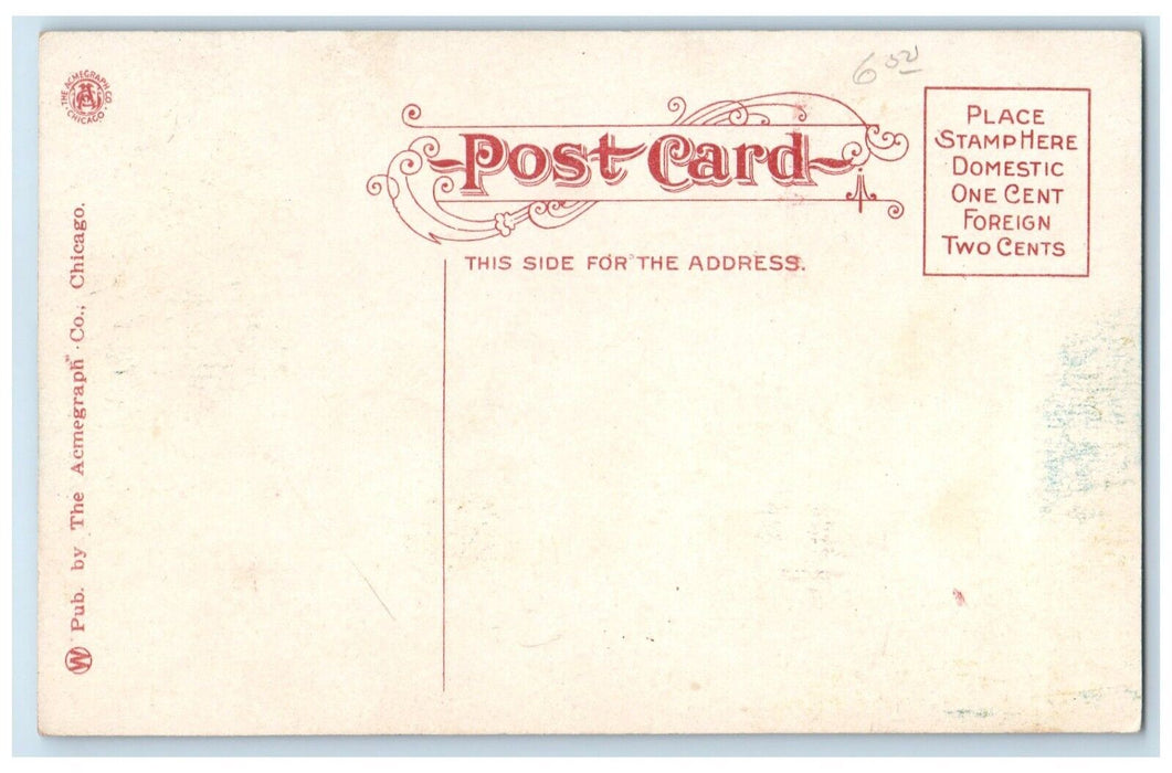 c1910's Elk's Building And Trees Oskaloosa Iowa IA Unposted Antique Postcard