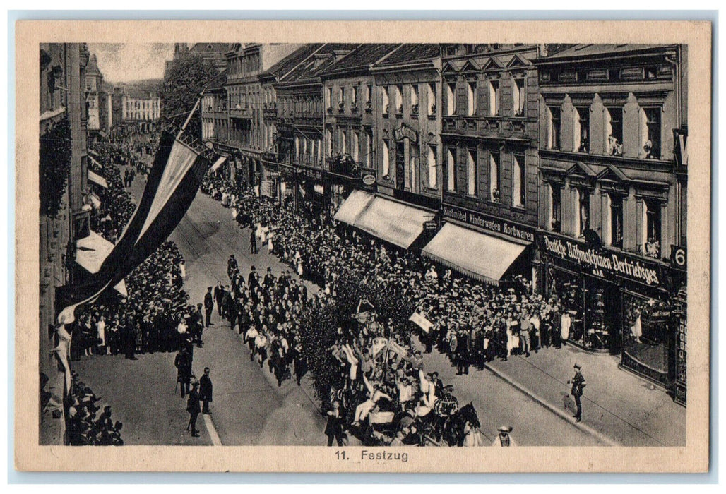 1921 Flower Decorated Carriage Parade of YMCA Catholic Youth Germany Postcard