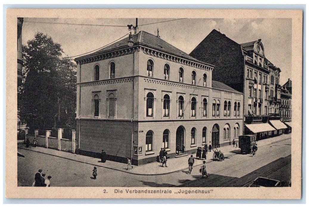 1921 Association Headquarters Youth House Parade YMCA Germany Postcard