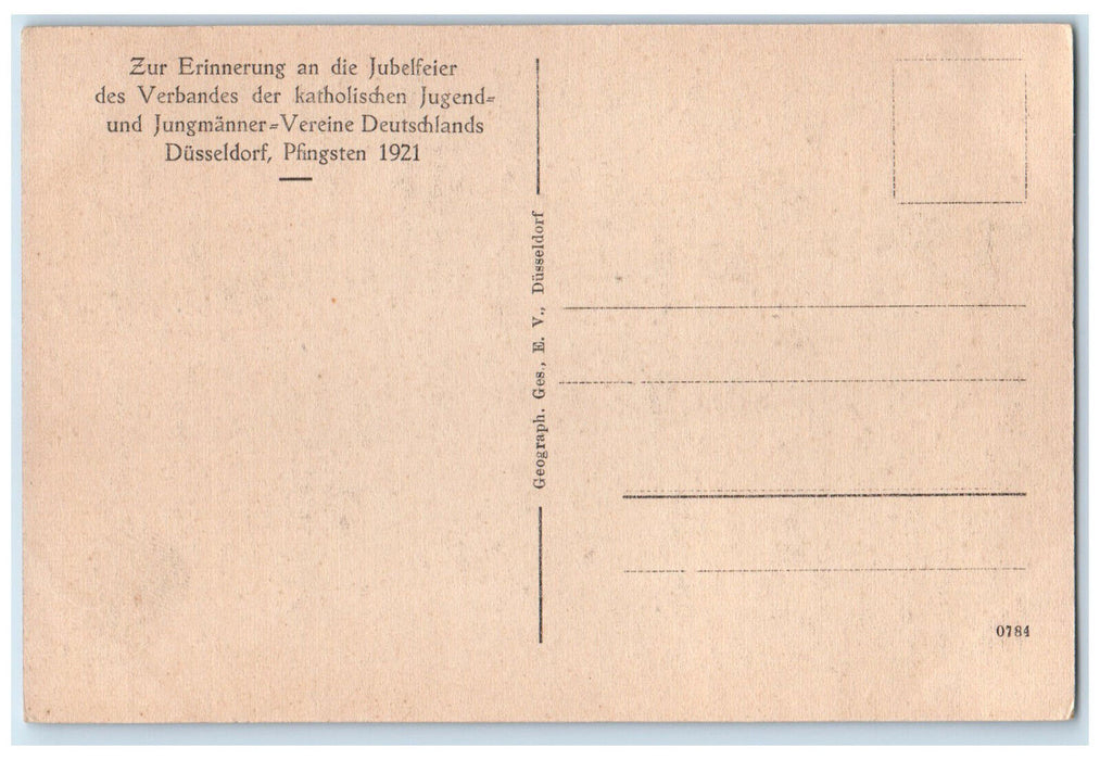 1921 Procession Tribune with the Lord Cardinal Dusseldorf Germany Postcard